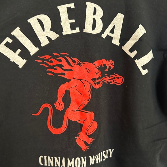WTF Where’s the Fireball? Red Dragon Logo Mens T-Shirt - Picture 6 of 12